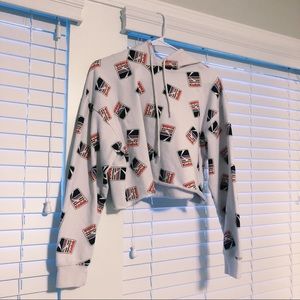 KODAK logo graphic cropped hoodie